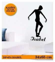 KADİFE DUVAR STICKER ISABEL 34x65 CM - Thumbnail