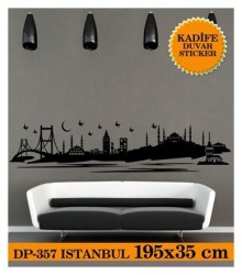 Coart Kadife İstanbul - KADİFE DUVAR STICKER İSTANBUL 195X35 CM