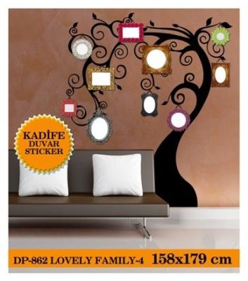 KADİFE DUVAR STICKER LOVELY FAMILY-4 158x179 CM