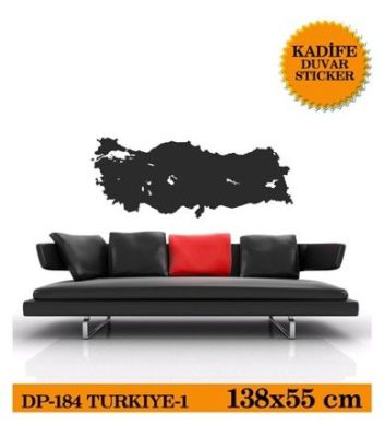 KADİFE DUVAR STICKER TÜRKİYE-1 138x55 CM