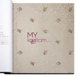Decowall Bossini 10 m² - Kahve Sarı Country Çiçekli Vinil Duvar Kağıdı Bossini 2201-01