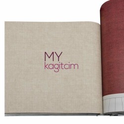 BB Ainos 16,5 m² - Keten Dokulu Krem Bej Vinil Duvar Kağıdı Ainos 6554-2