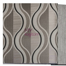 Decowall Lucca 10 m² - Koyu Kahve Siyah Geometrik Vinil Duvar Kağıdı Lucca 9901-04