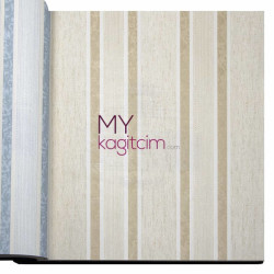 Decowall Bossini 10 m² - Krem Çizgili Vinil Duvar Kağıdı Bossini 2210-03