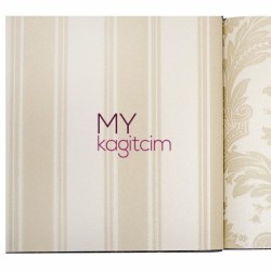 Krem Çizgili Vinil Duvar Kağıdı Royal Port 8802-01 - Decowall Royal Port 16,5 m²