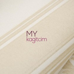 Krem Çizgili Vinil Duvar Kağıdı Royal Port 8802-01 - 2