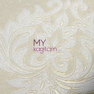 Krem Damask Vinil Duvar Kağıdı Bossini 2207-04
