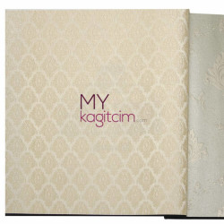 Decowall Bossini 10 m² - Krem Ufak Damask Vinil Duvar Kağıdı Bossini 2208-04
