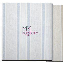 Decowall Bossini 10 m² - Mavi Çizgili Vinil Duvar Kağıdı Bossini 2210-02