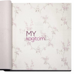 Decowall Bossini 10 m² - Pembe Çiçekli Sarmaşık Vinil Duvar Kağıdı Bossini 2202-02