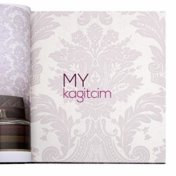 Pembe Damask Vinil Duvar Kağıdı Royal Port 8801-02 - Decowall Royal Port 16,5 m²
