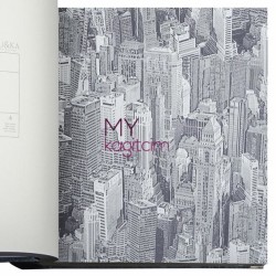 Duka İnception 16,5 m² - Pop Art Sönük Gri Duvar Kağıdı İnception Manhattan 71138-4