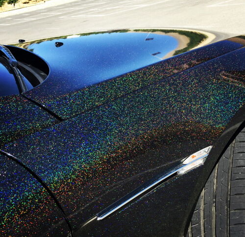 Simli Araç Kaplama Folyosu Oracal 970 Glossy (Parlak) 905 Black Galactic Gold