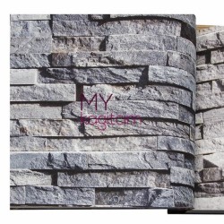 Adawall Anka 16,5 m² - Tas Desen Yerli Duvar Kağıdı Kultur Tasi Lacivert 3d Anka 1603-1