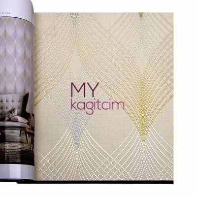 Tasarim Yerli Duvar Kağıdı Geometrik Beyaz Dalgali Desen Anka 1620-1