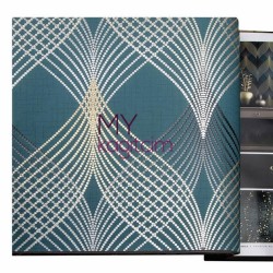 Adawall Anka 16,5 m² - Tasarim Yerli Duvar Kağıdı Geometrik Dalgali Desen Turkuaz Anka 1620-3