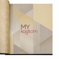 Adawall Anka 16,5 m² - Tasarim Yerli Duvar Kağıdı Geometrik Füme Krem Anka 1617-2