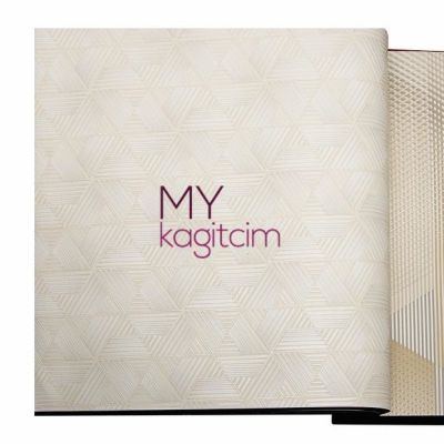 Tasarim Yerli Duvar Kağıdı Geometrik Ucgen Acik Krem Anka 1616-1