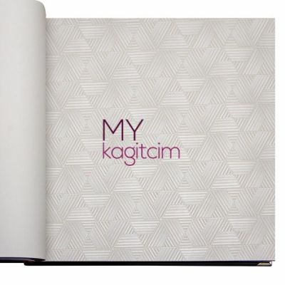 Tasarim Yerli Duvar Kağıdı Geometrik Ucgen Anka Kirik Beyaz 1616-2