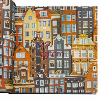 Tasarim Yerli Duvar Kağıdı Popart Eski Binalar Kiremit Anka 1618-3