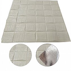 Yapışkanlı Duvar Paneli mfw-107 Beyaz Üç Boyutlu - Duvar Paneli 70 cm