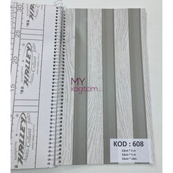 HM Folyo - Yapışkanlı Folyo 608 Ahşap 53 cm*1 mt