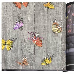 Wall212 3D Single 5 m² - Yerli Duvar Kağıdı 3D Single 2059 Kelebekli