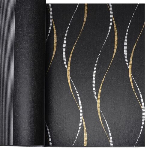 Yerli Duvar Kağıdı Golden Royal Black 41411